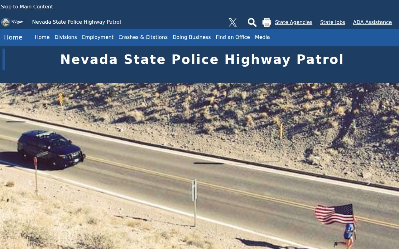 Nevada State Police channel for Nye County arrest history requests